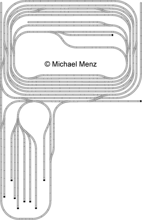 Gleisplan zur Ausbaustufe 7 der Spielbahn
