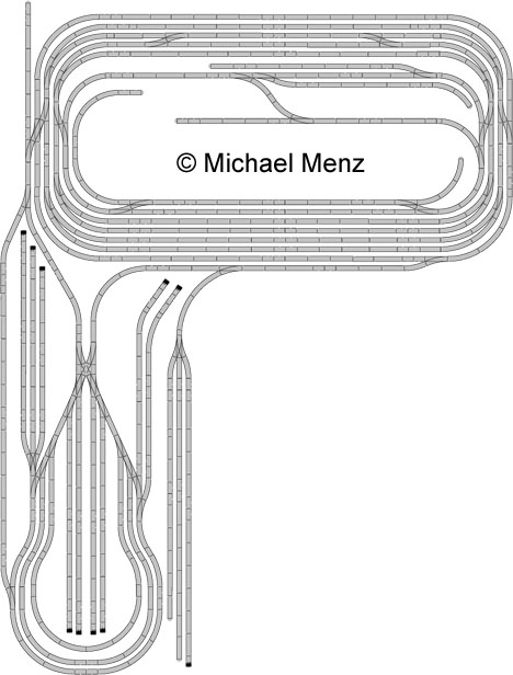 Gleisplan zur Ausbaustufe 9 der Spielbahn