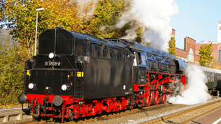 Foto einer Dampflokomotive