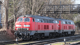 Foto einer Diesellokomotive